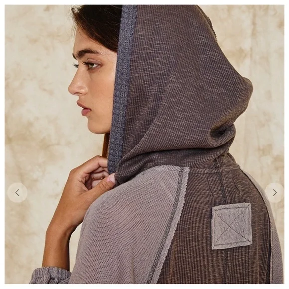 #19 Stylish Fabulous Stone Washed Ribbed Hoodie - Picture 5 of 6